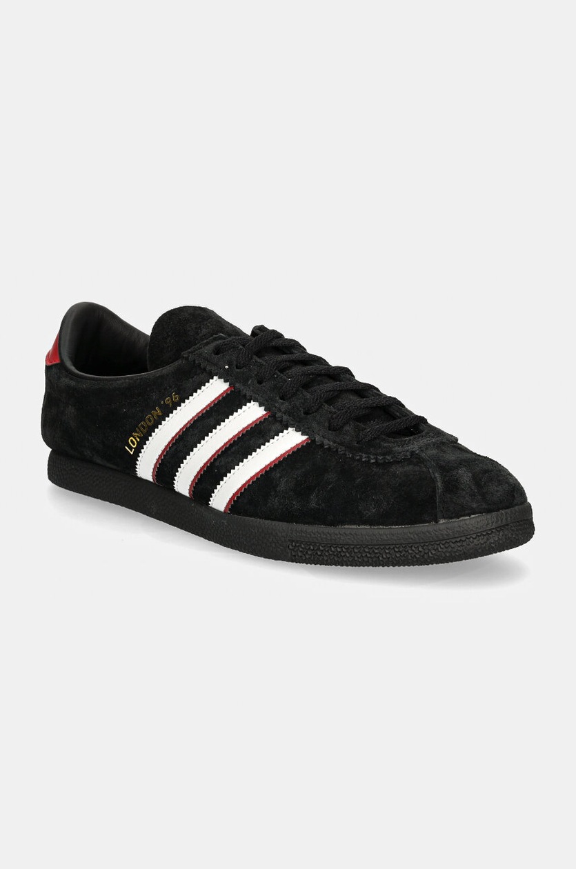 Кожаные кроссовки adidas Originals London 96 цвет чёрный IH4773 на PRM