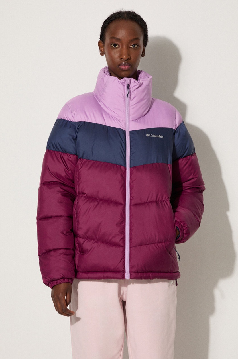 Columbia jacket Puffect Color Block Jkt women's black color