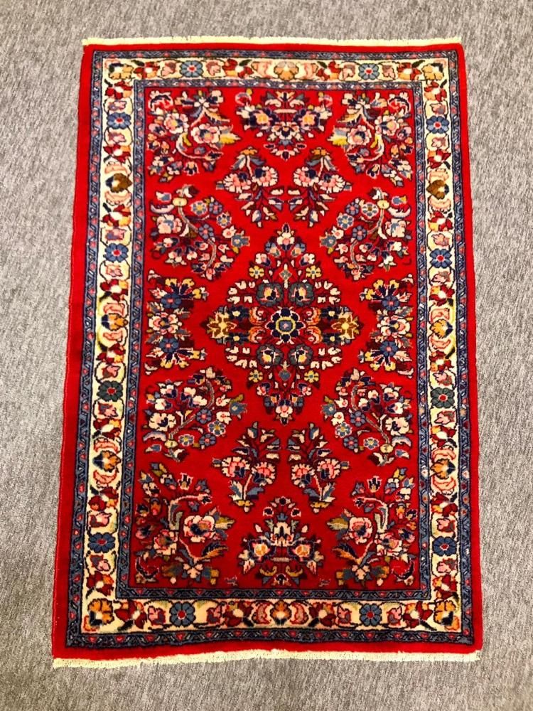 新しい絨毯/イラン・サルーク/ペルシャ絨毯約118×79cm - 手織り絨毯