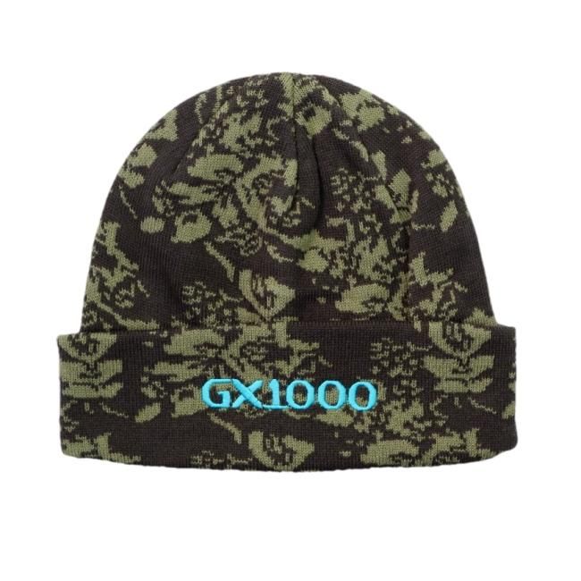 GX1000 FLORAL BEANIE / GREEN (ジーエックスセン ビーニー/ニット