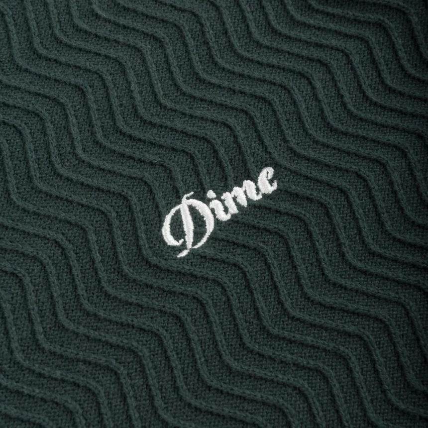 Dime Wave Cable Knit Polo / FOREST (ダイム 半袖ポロシャツ/ニット