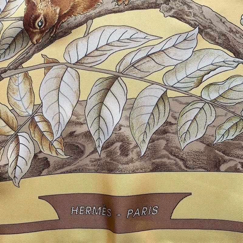 エルメス カレ シルクスカーフ リスりす Hermès 木の実 -soracoya
