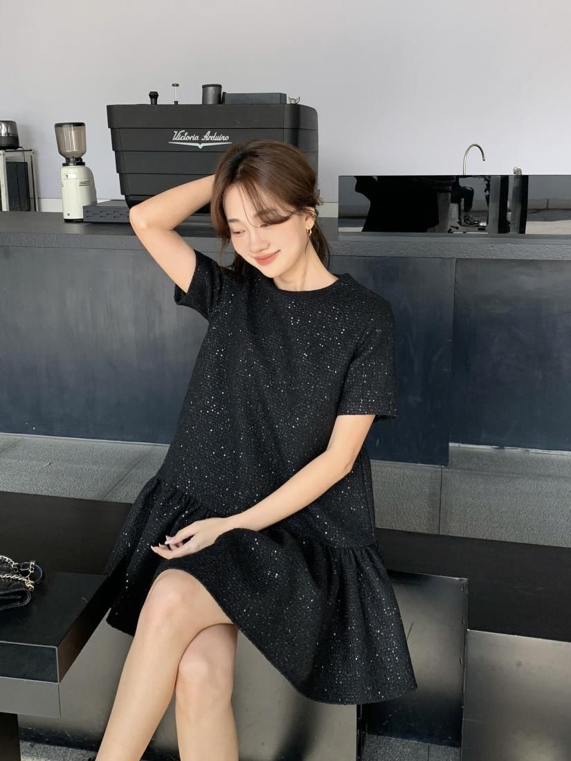 TWEED PEPLUM DRESS - BIRTHDAY BASH