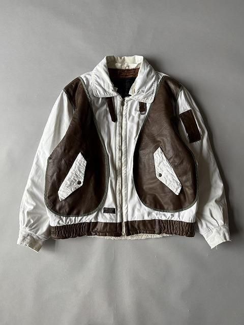 Flight Jacket switching Leather フライトジャケット 短丈 ボンバー