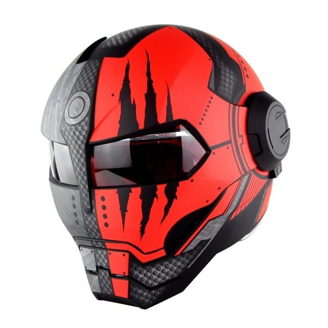 SOMANアイアンマンヘルメットフリップアップモーターサイクル