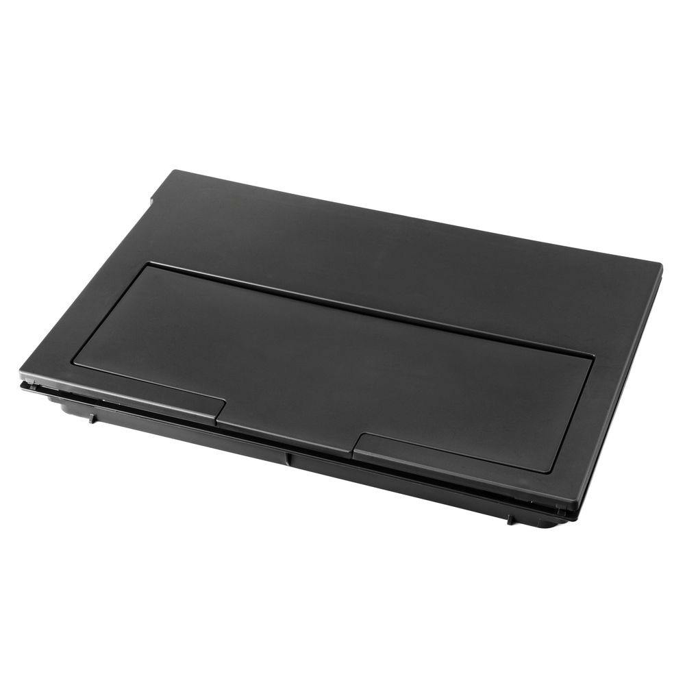 横置きでも使えるサイドオープンフタ 45L用 ブラック | ゴミ箱