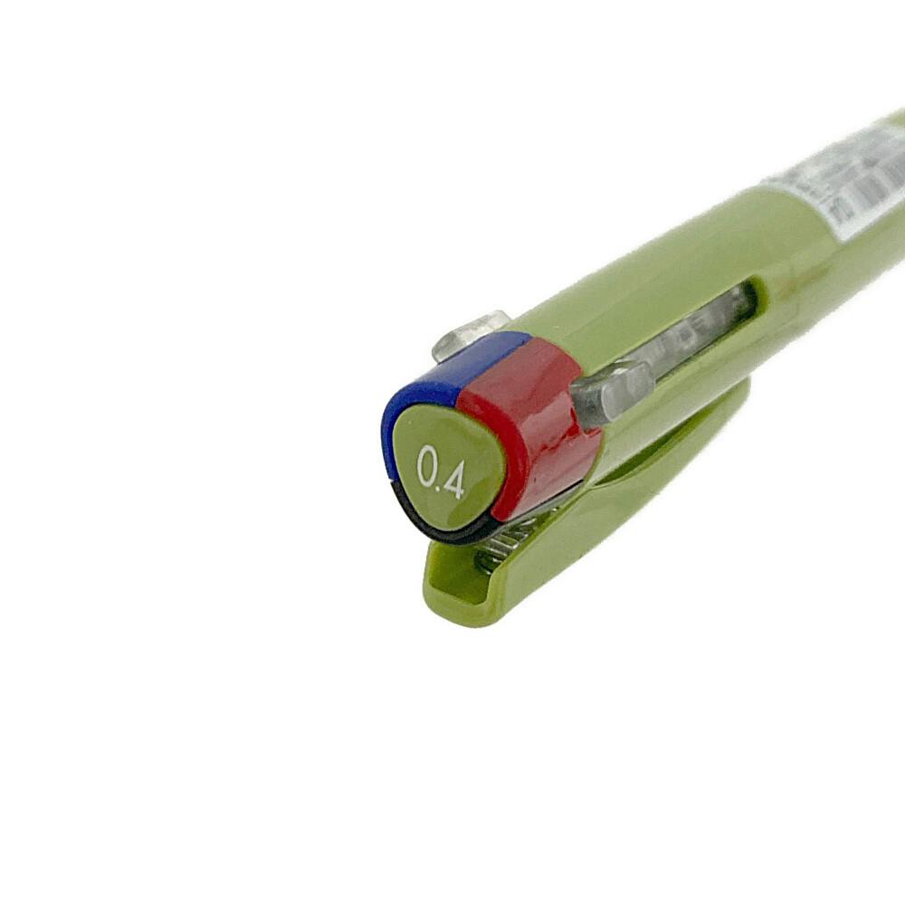 ゼブラ 限定サラサクリップ3C 3色ボールペン 0.4mm リーフグリーン