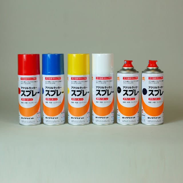 ロックペイント アクリルラッカースプレー しろ H62-8012 300mlx6本