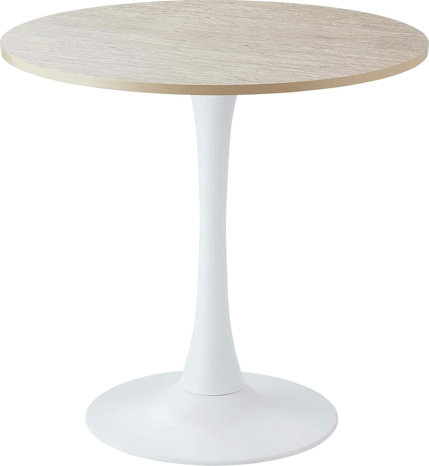 Room Essence ラウンドテーブル W80×D80×H73.5 ベージュ 組立式