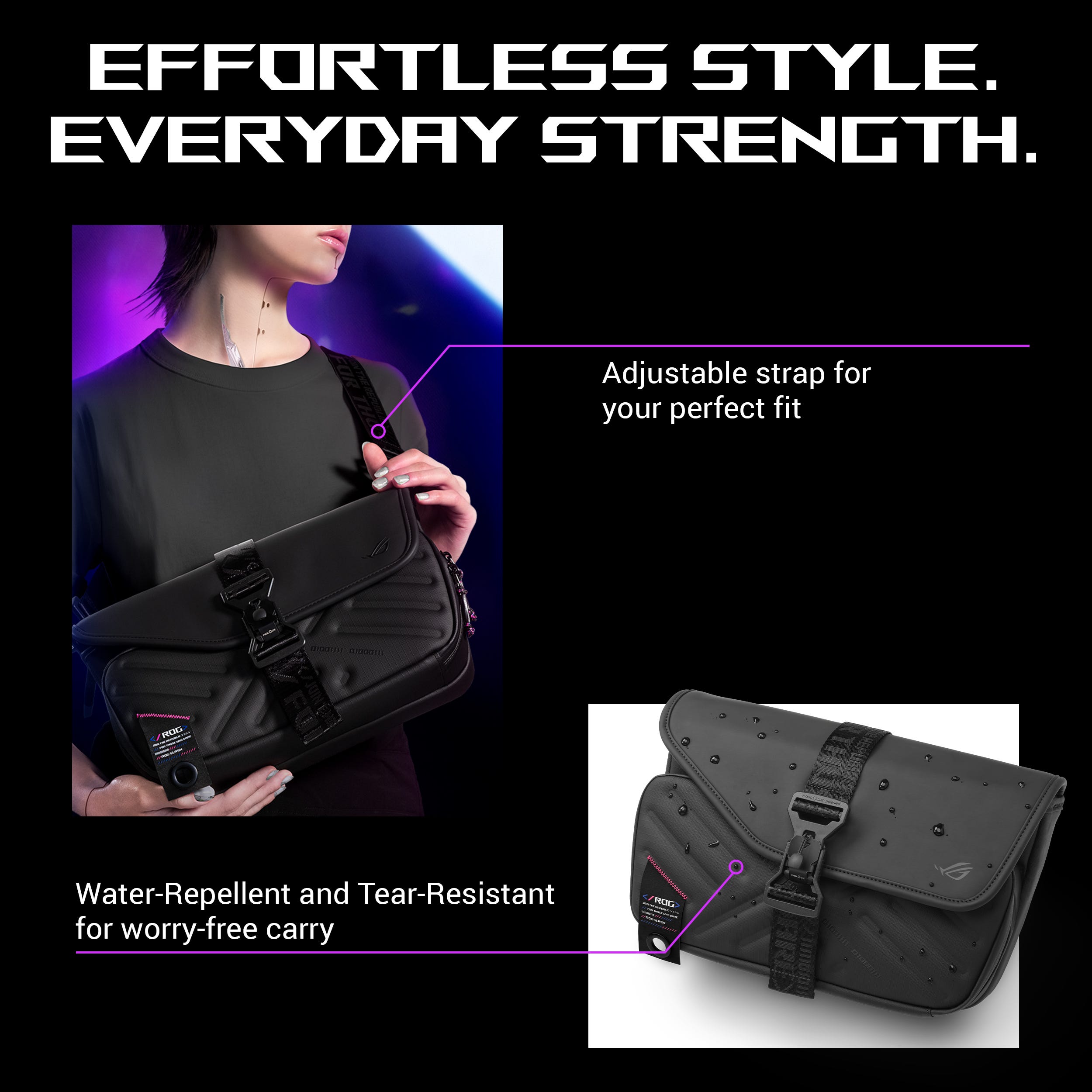 ROG SLASH Sling Bag 4.0 BC3004 | Water-Repellent Urban Gaming