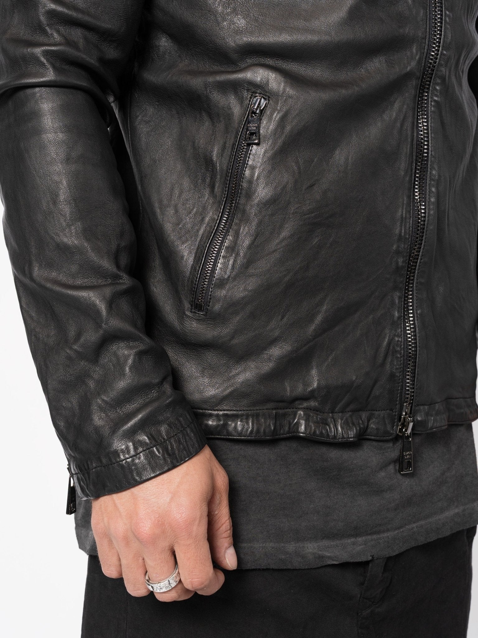 Giorgio Brato Leather Biker Jacket | INN7