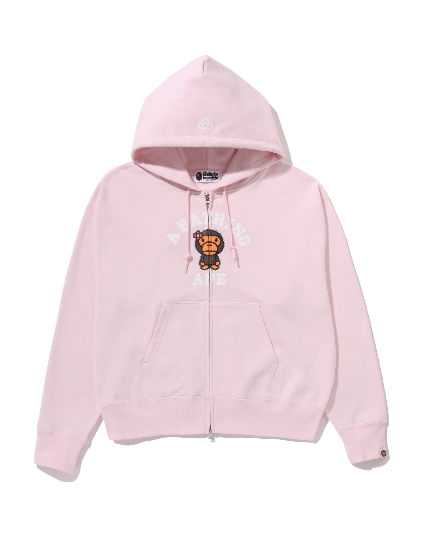 A BATHING APE® Cystal Stone College Baby Lisa Oversized Zip Hoodie