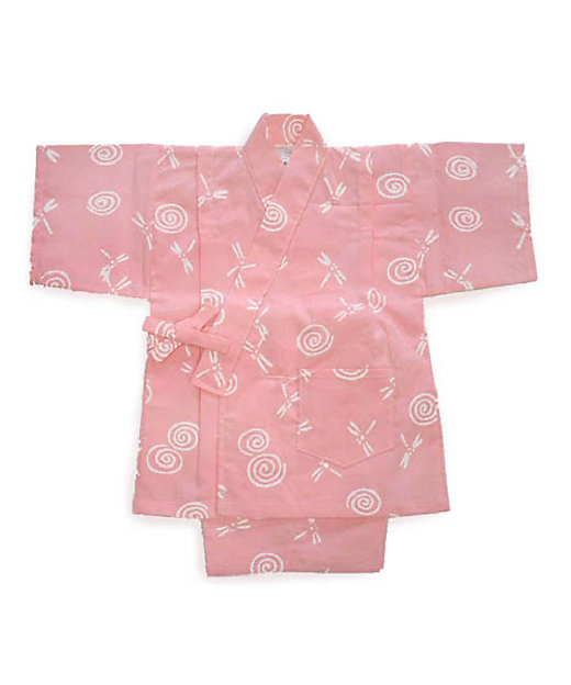 子ども甚平 渦巻とんぼ ピンク 90・100・110・120 | 戸田屋