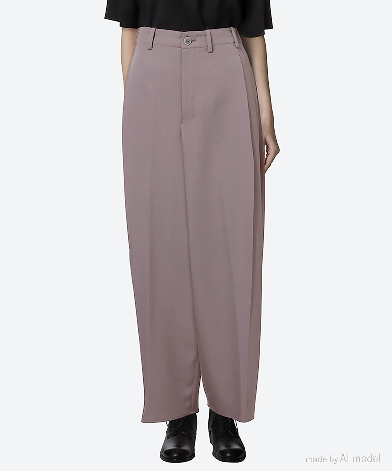 パンツ Draping Crotch Box Pleats