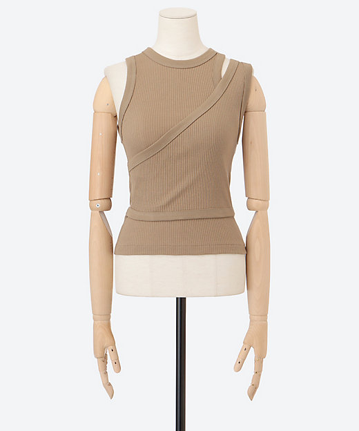 DOUBLE SHOULDER TANK TOP 12375 | HYKE