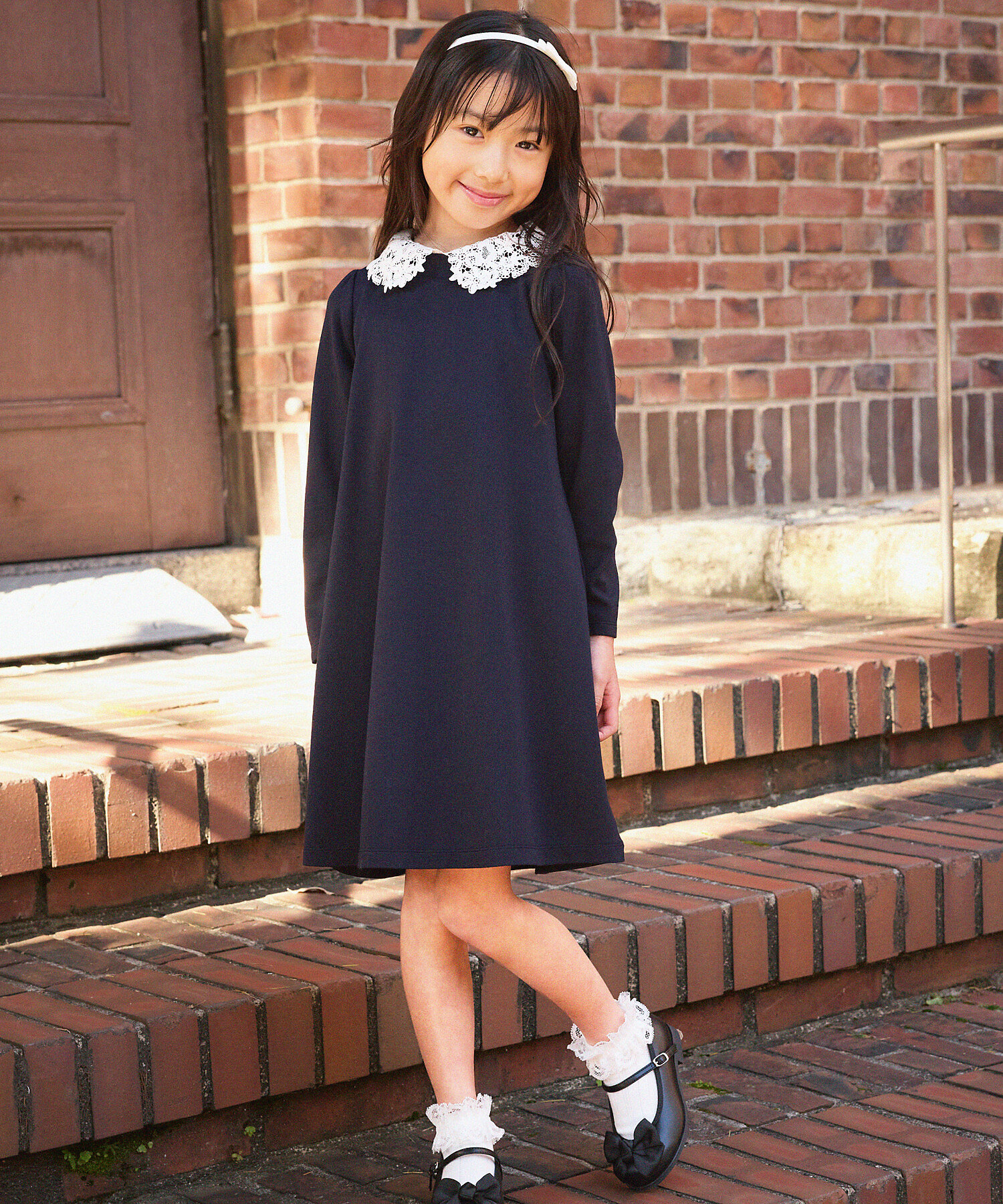 n*す様 MONCLER キッズ 襟付きワンピース 8A 130cm MONCLER