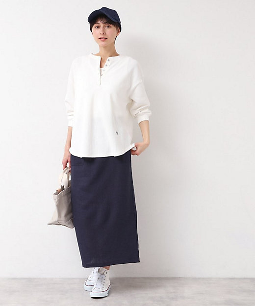 洗える】ヘンリーネックカットソー（2002429187） | Dessin