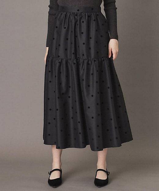 CLASSY．12月号掲載】フロッキードットスカート