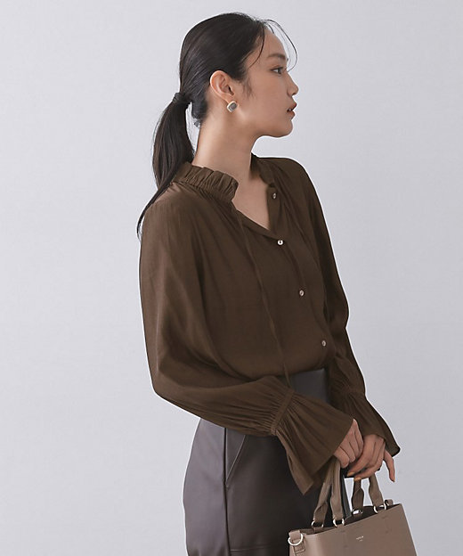 フリルカラーブラウス【洗濯機OK】（2002559913