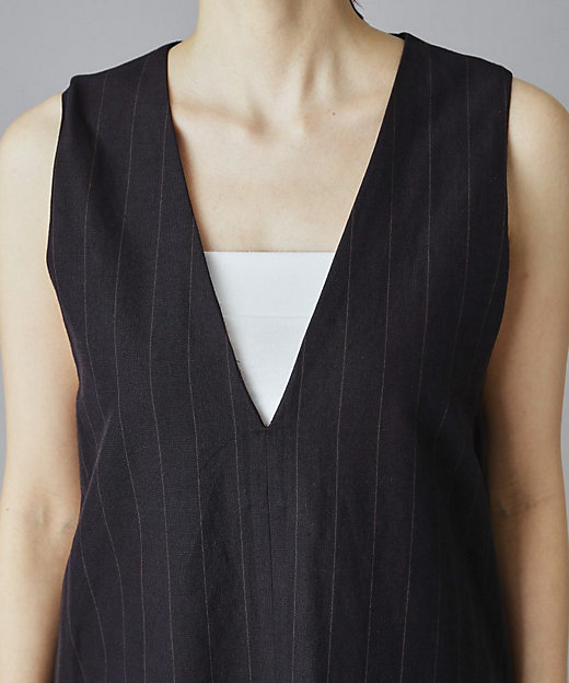 TICCA（ティッカ）Vネックノースリーブワンピース