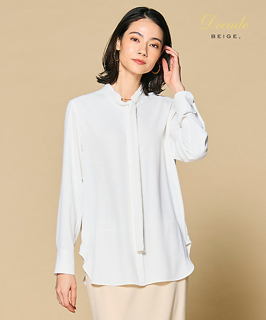 洗える】EVA ／ ボウタイロングスリーブブラウス