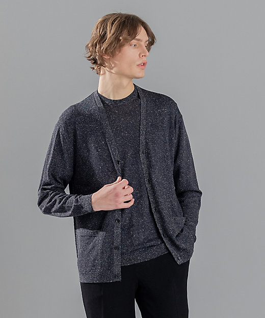 リネンナイロンプレーン Vネックカーディガン（KRJHSA0602