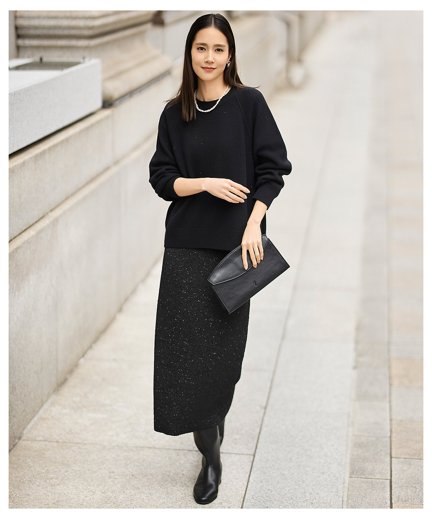 カタログ掲載】スパンコールストレッチ スカート