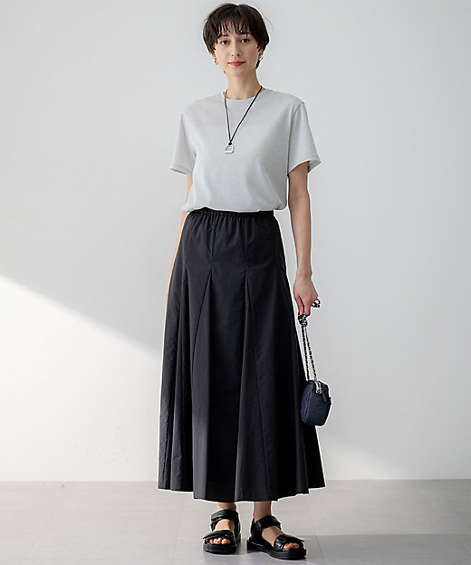 撥水加工／洗える】ナイロンコットンタフタ フレア スカート