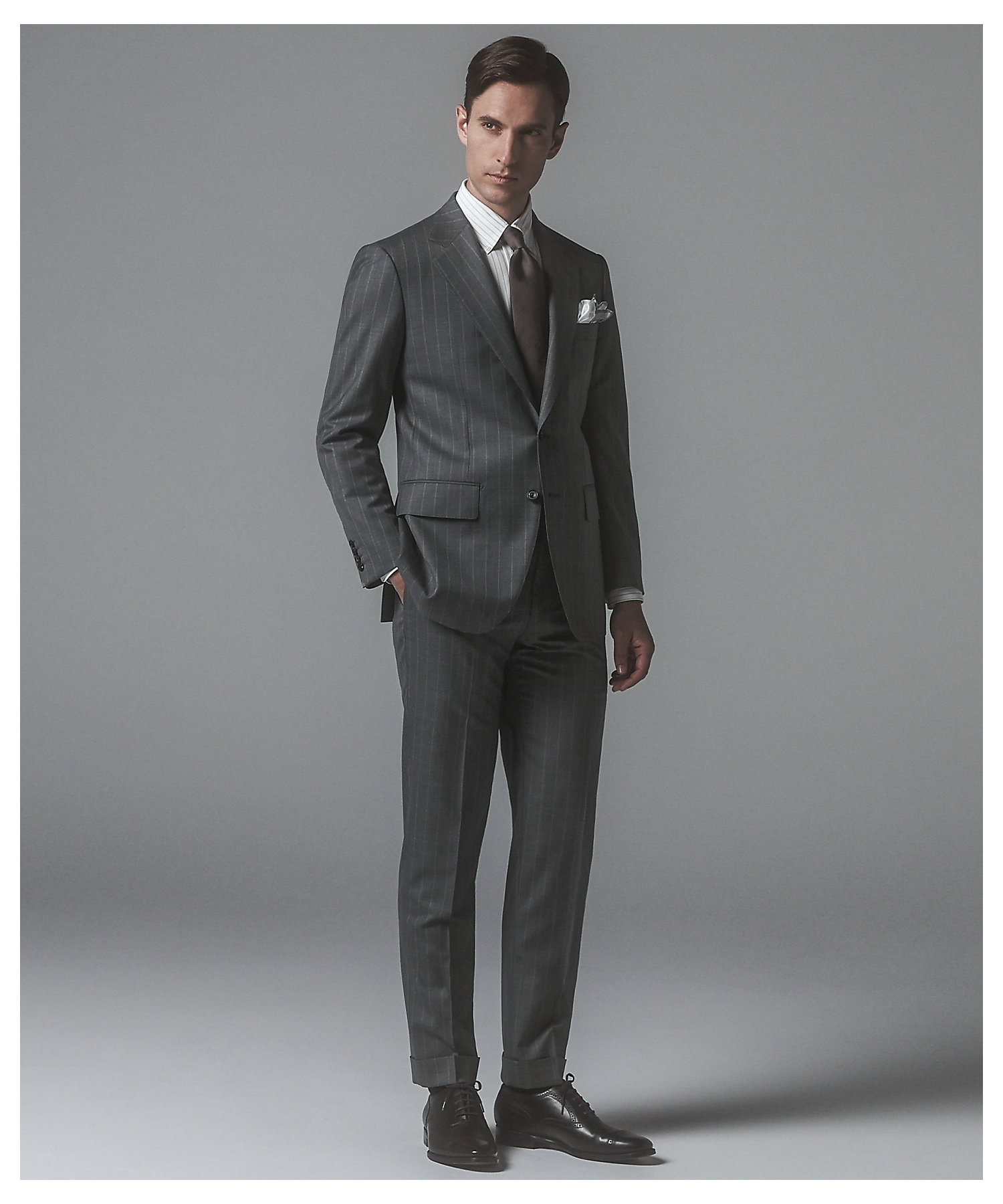 CANONICO／カノニコ】 リベンジ 150's 通年スーツ（グレー