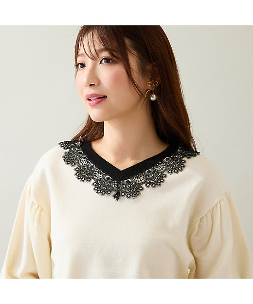 前後2WAY】レースニットプルオーバー（51136505） | Rose