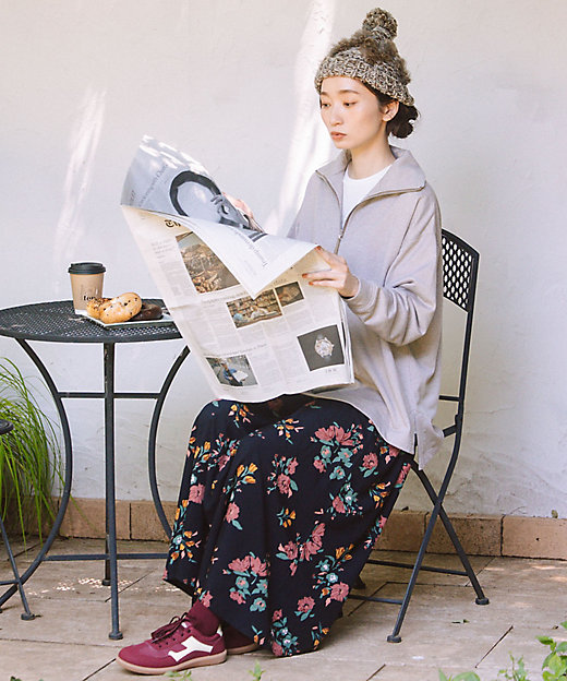 FONTLAB ラメ裏毛ハーフジップスウェット 33ー61ー2629