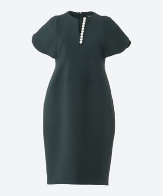 フレアスリーブパールスリットラインドレス YCD－923－866