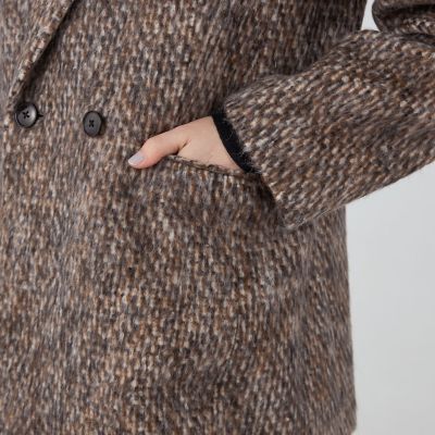 モヘヤミックスシャギー ダブルブレストジャケット | maison