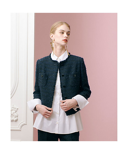 LOULOU WILLOUGHBY】ファンシーツイードクルー
