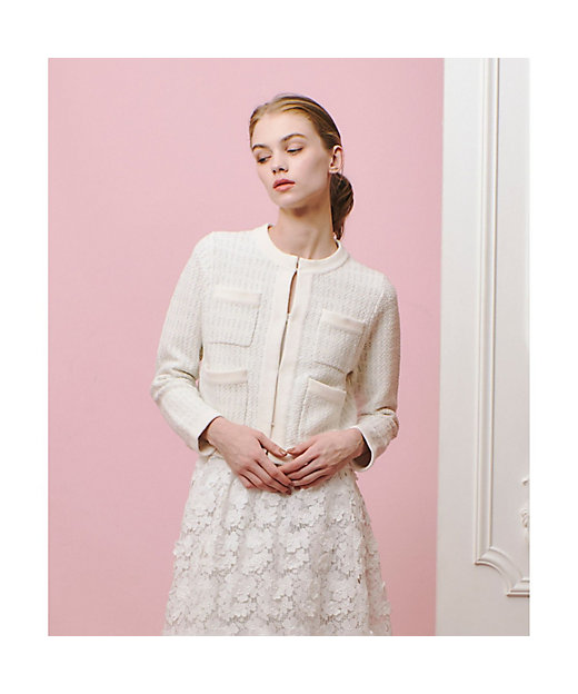 LOULOU WILLOUGHBY】ツィードニットジャケット