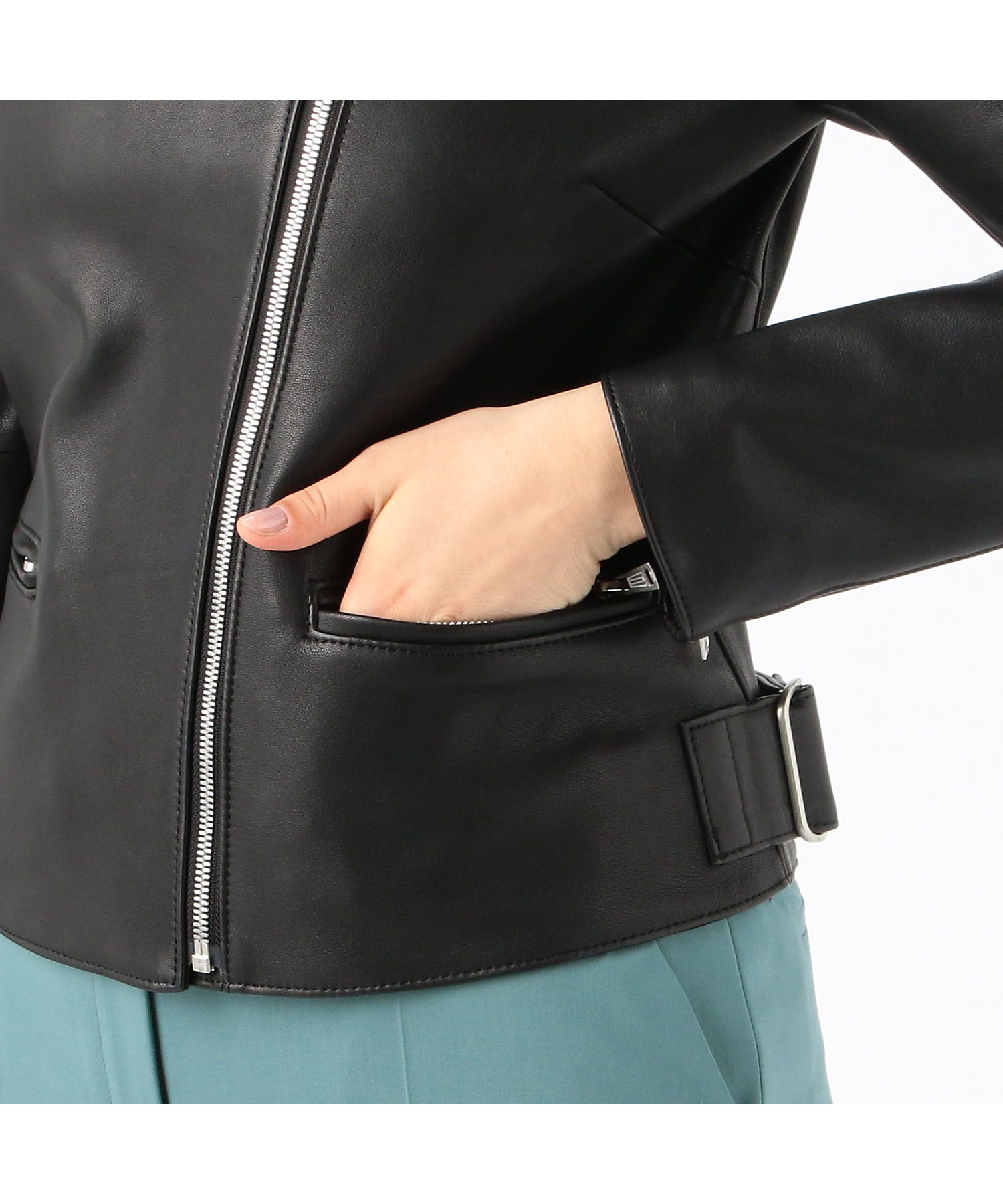 ラムレザー ノーカラージャケット | maison TOMORROWLAND/メゾン