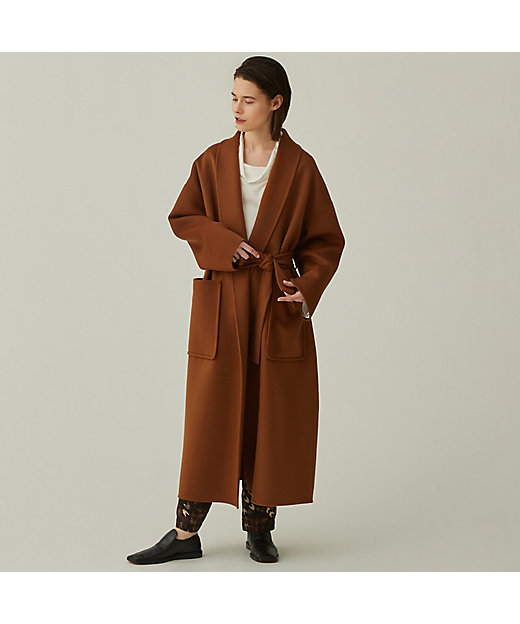 ダブルフェイスメルトンビーバー ベルデッドコート | maison