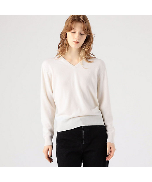 スコットランドカシミヤ Vネックニット | GALERIE VIE (Women