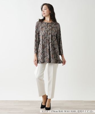 ペイズリー柄チュニック丈ブラウス【プラス企画】 | Leilian plus