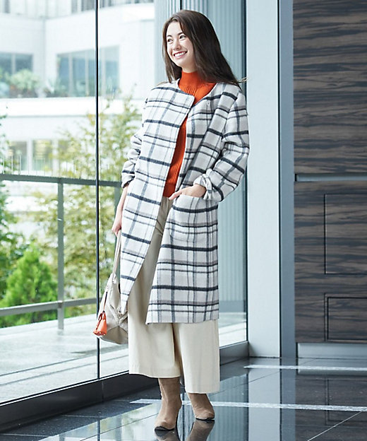 チェックコート【MANTECO】 | CARA O CRUZ (Women)/キャラ・オ