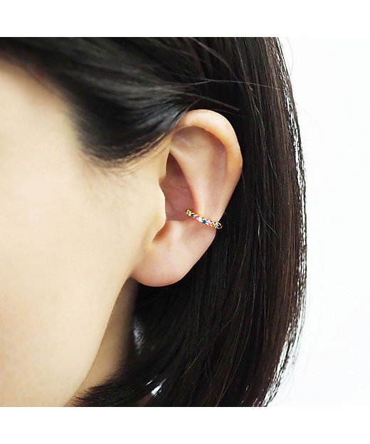 K18YGグリーンダイヤモンド／カラーサファイア／ダイヤモンド