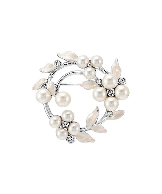 貝パール リース型ブローチ VBPV1030 UW | VENDOME BOUTIQUE