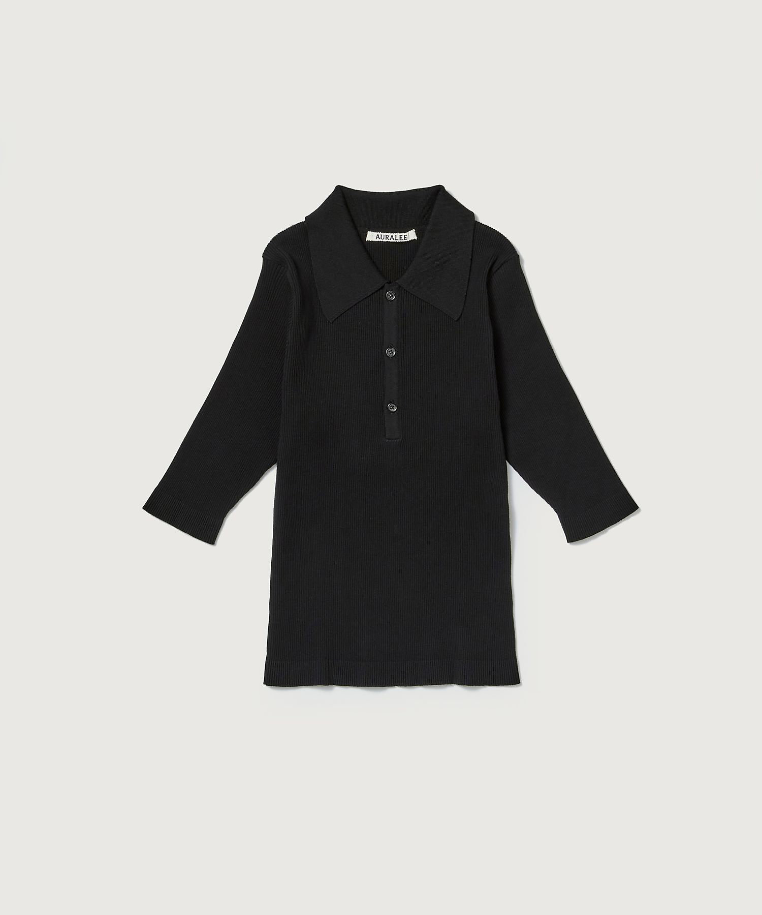 COTTON HIGH GAUGE RIB KNIT POLO