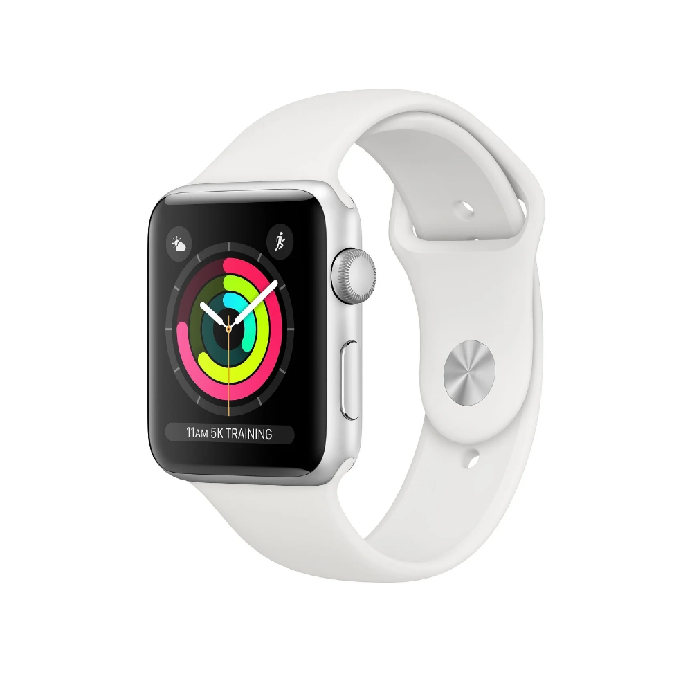 Apple Watch Series 3 42mm GPS Silver Aluminium Case with White