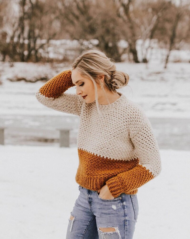 Fifty Below Pullover Crochet pattern by Janine Myska | LoveCrafts