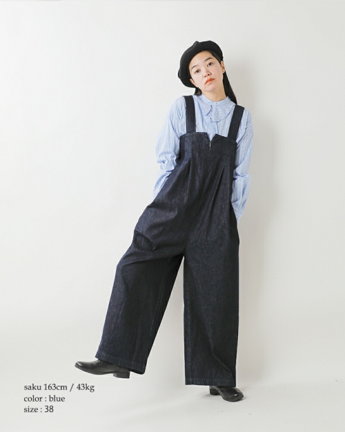 Si-Si-Si スースースー デニム ワイド オーバーオール “WIDE OVERALLS