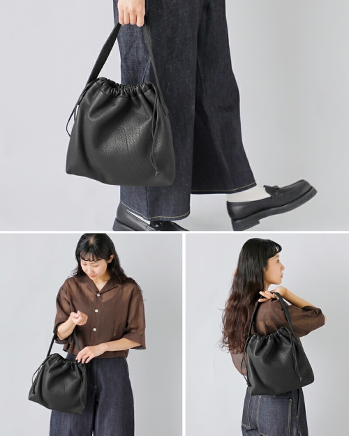 Aeta アエタ DA117 DRAW STRING ONE SHOULDER S ディアレザー ワン