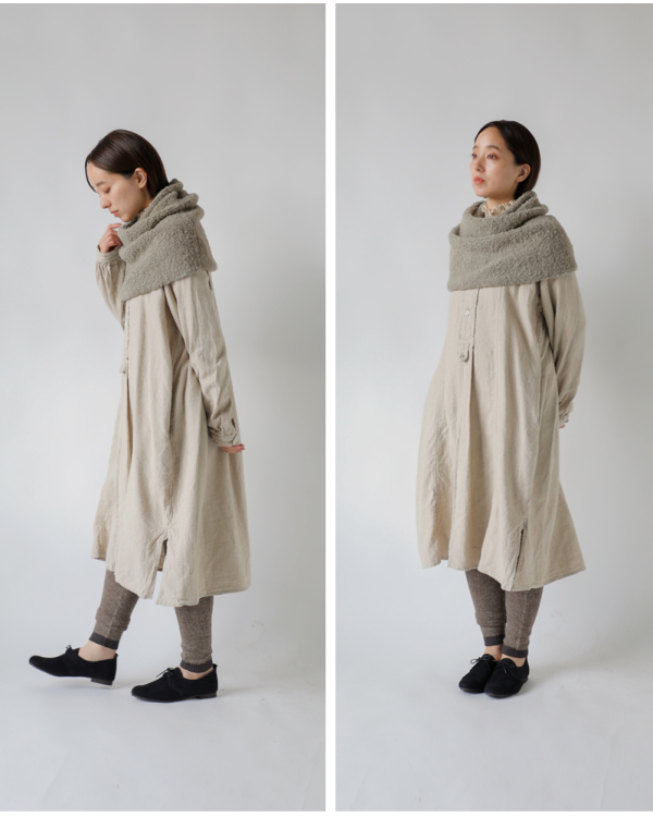 evam eva エヴァムエヴァ アルパカ ウール スヌード e253g182 | iroma