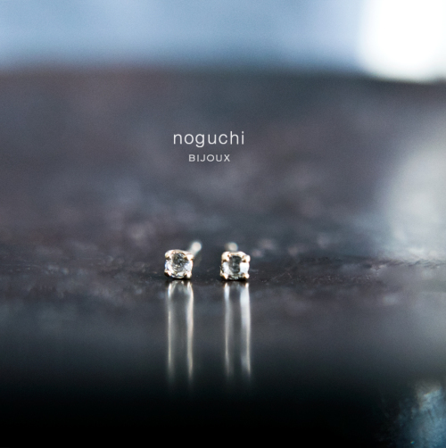 noguchi BIJOUX ノグチローズカットホワイトダイヤピアス nn383