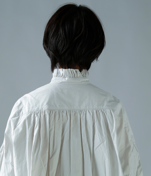 TOUJOURS トゥジュー コットン トリプル ヤーン ツイル シャツ “Band